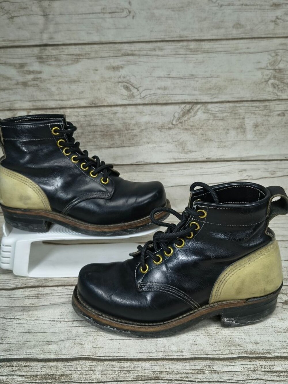 Dayton Driver Boots Black Leather Size Women 6.5